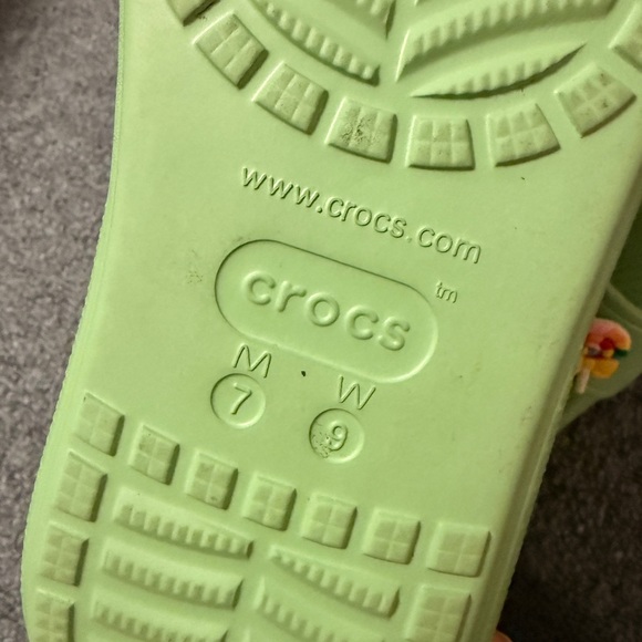 CROCS Light Green Slide Sandals - Picture 2 of 2